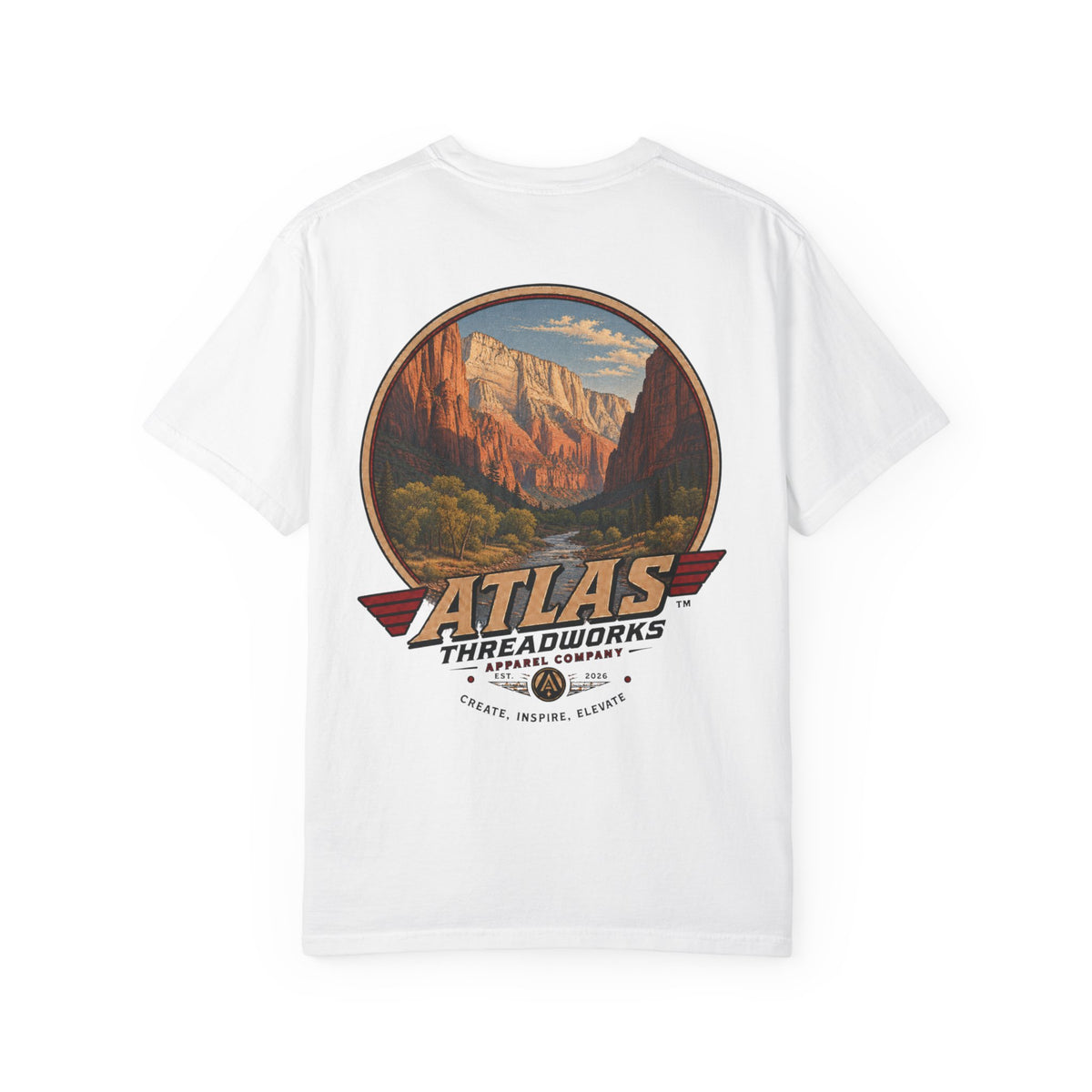 Atlas Threadworks Scenic Tee — Vintage Zion Canyon Graphic T‑Shirt