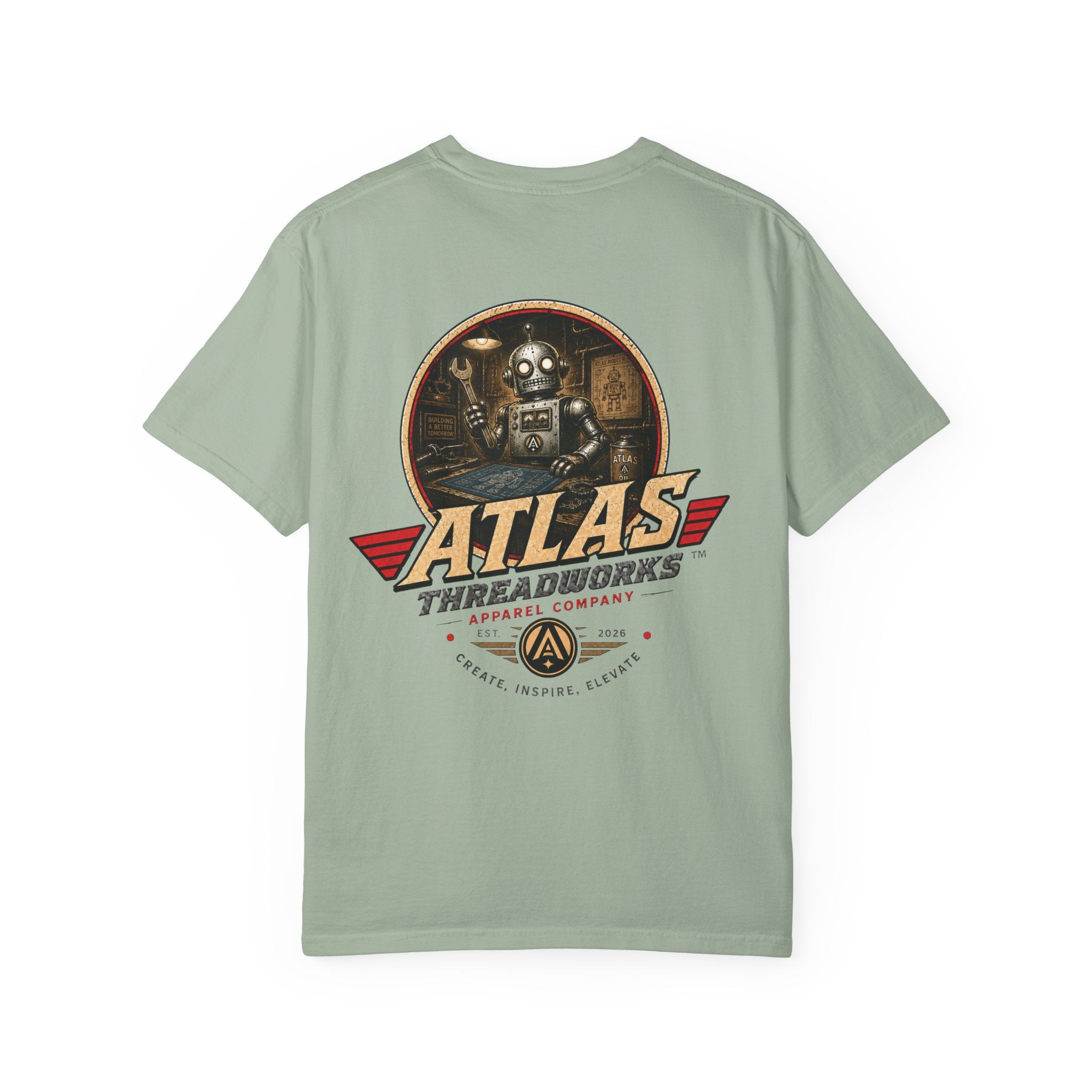 Atlas Threadworks Graphic T-Shirt — Vintage Robot Logo Tee