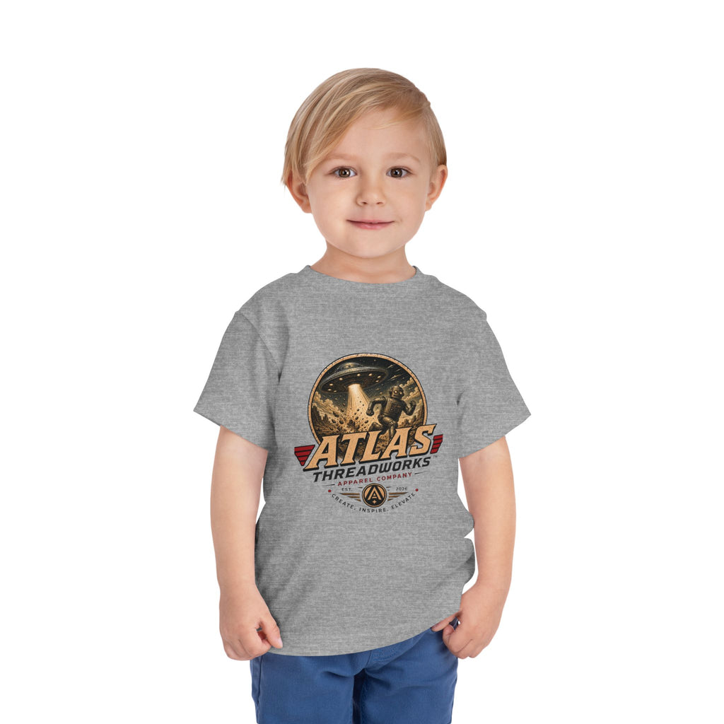 Atlas Threadworks Toddler Tee — Retro Rocket Logo Kids Shirt