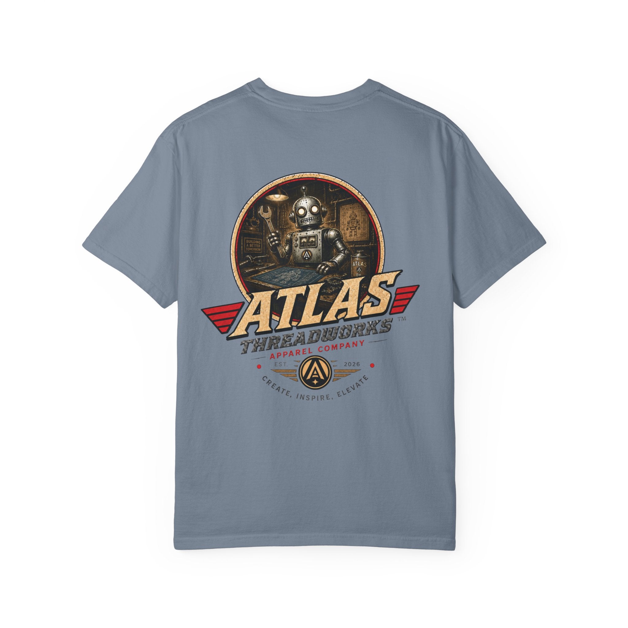 Atlas Threadworks Graphic T-Shirt — Vintage Robot Logo Tee
