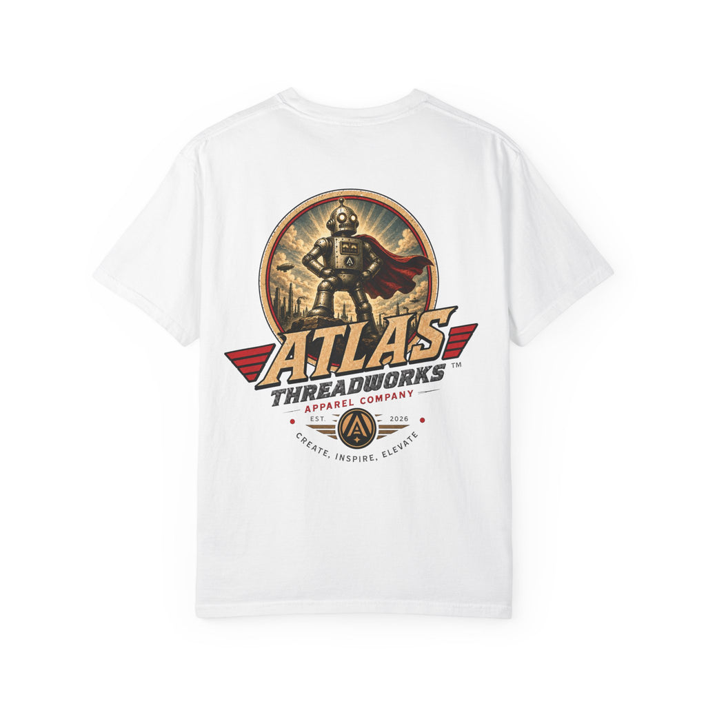Atlas Threadworks Vintage Robot T-Shirt — Retro Industrial Graphic Tee