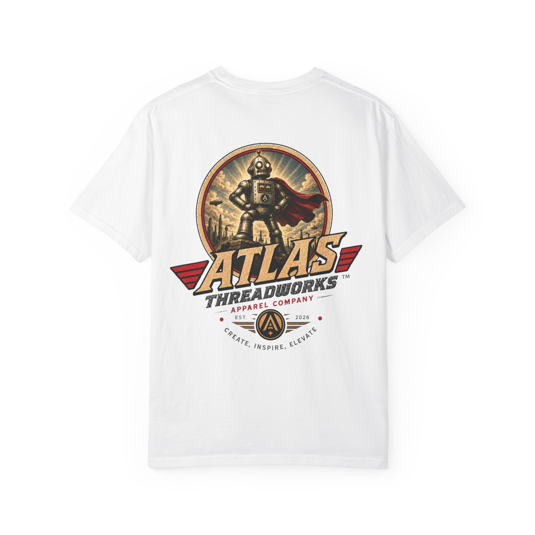 Atlas Threadworks Vintage Robot T-Shirt — Retro Industrial Graphic Tee