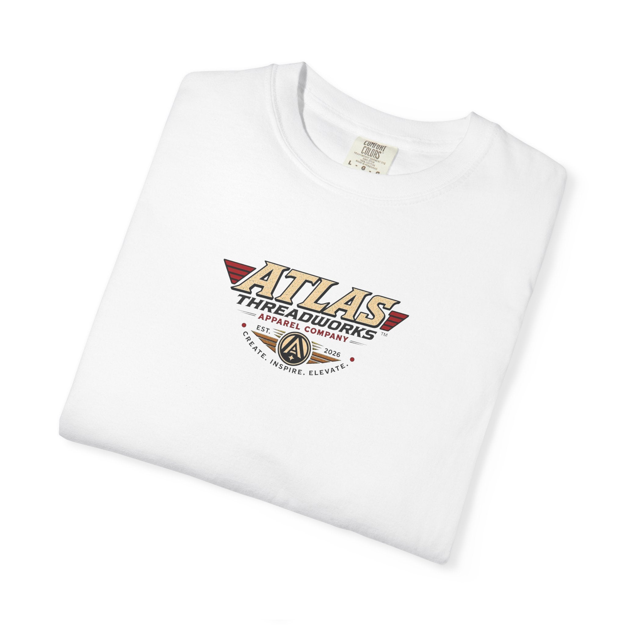 Atlas Threadworks Retro Robot T-Shirt — Vintage Logo & Handshake Graphic