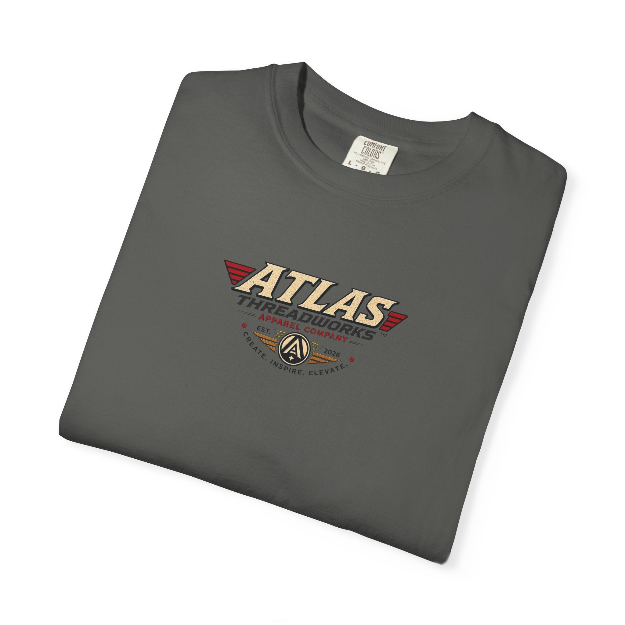 Atlas Threadworks Vintage Logo T‑Shirt Ancient Egypt UFO