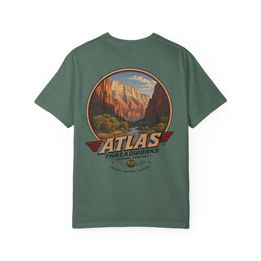 Atlas Threadworks Scenic Tee — Vintage Zion Canyon Graphic T‑Shirt