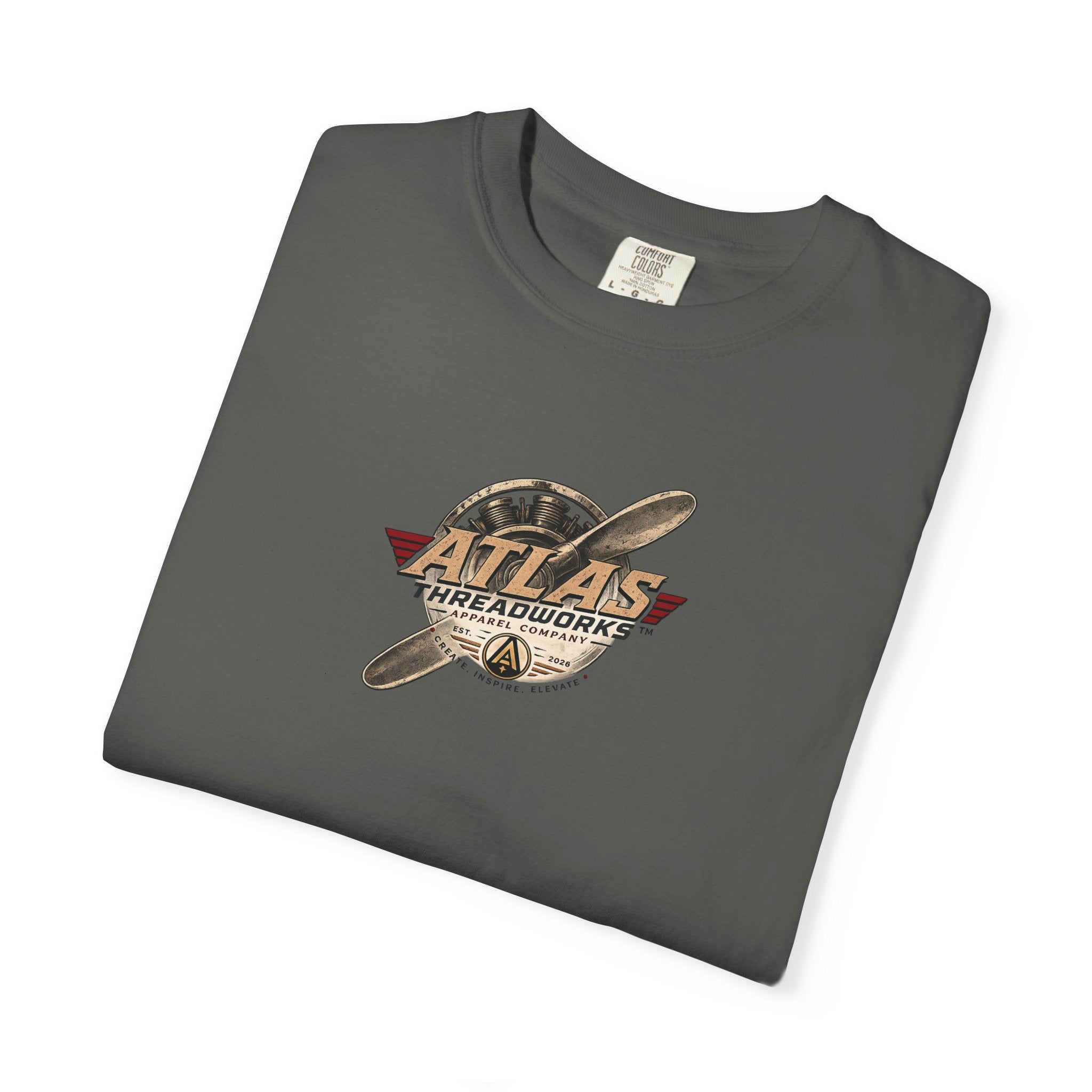 Atlas Threadworks Vintage Airplane T-Shirt — "Born to Fly" Graphic Tee