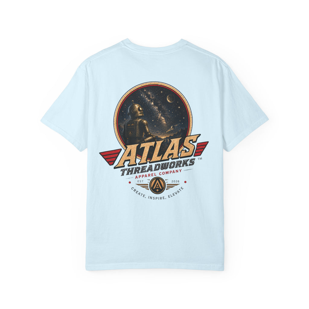 Atlas Threadworks T-Shirt — Vintage Robot and Sky Space Logo Tee