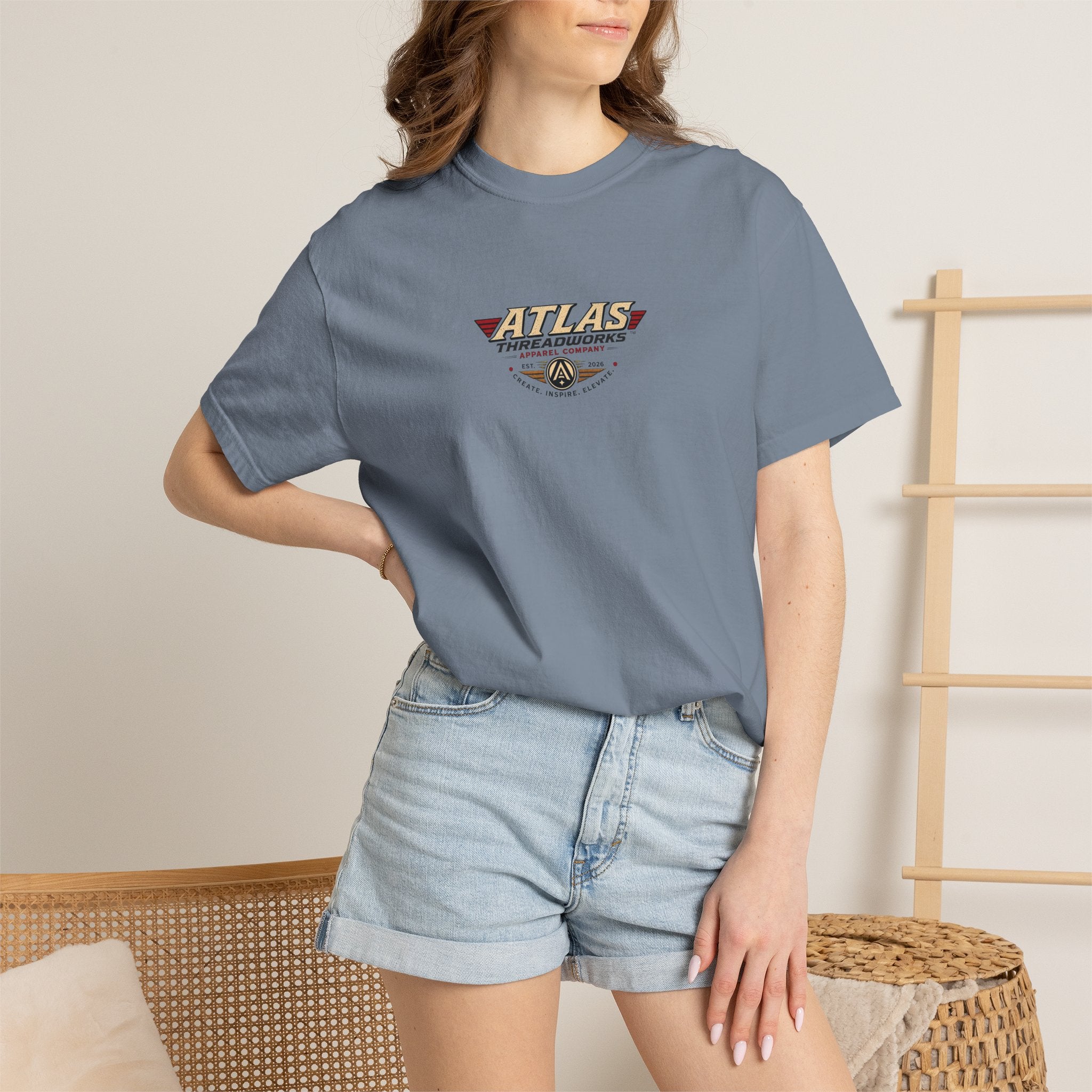 Atlas Threadworks Space Exploration T-Shirt — Retro Space Helmet Logo