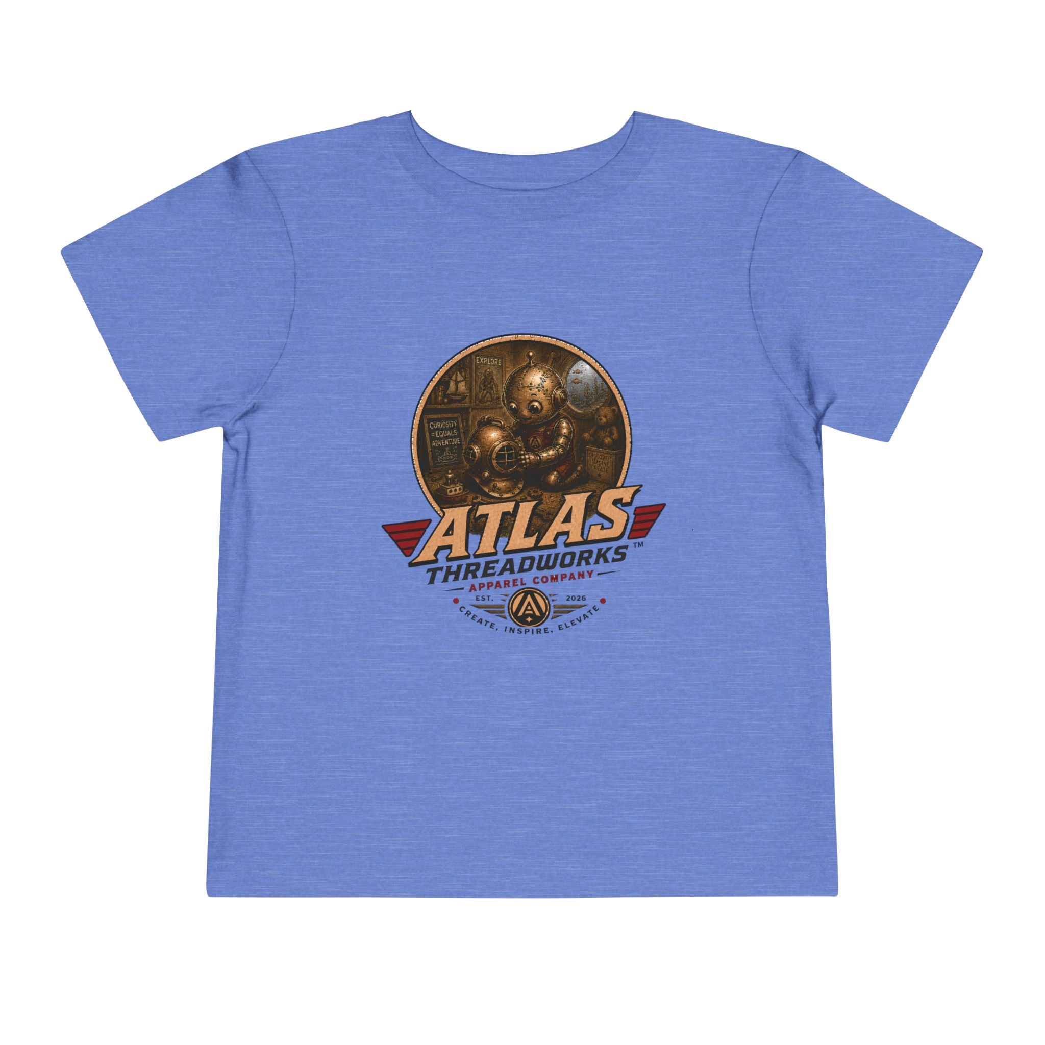 Atlas Threadworks Toddler Tee — Retro Vintage Diving Mechanic Logo
