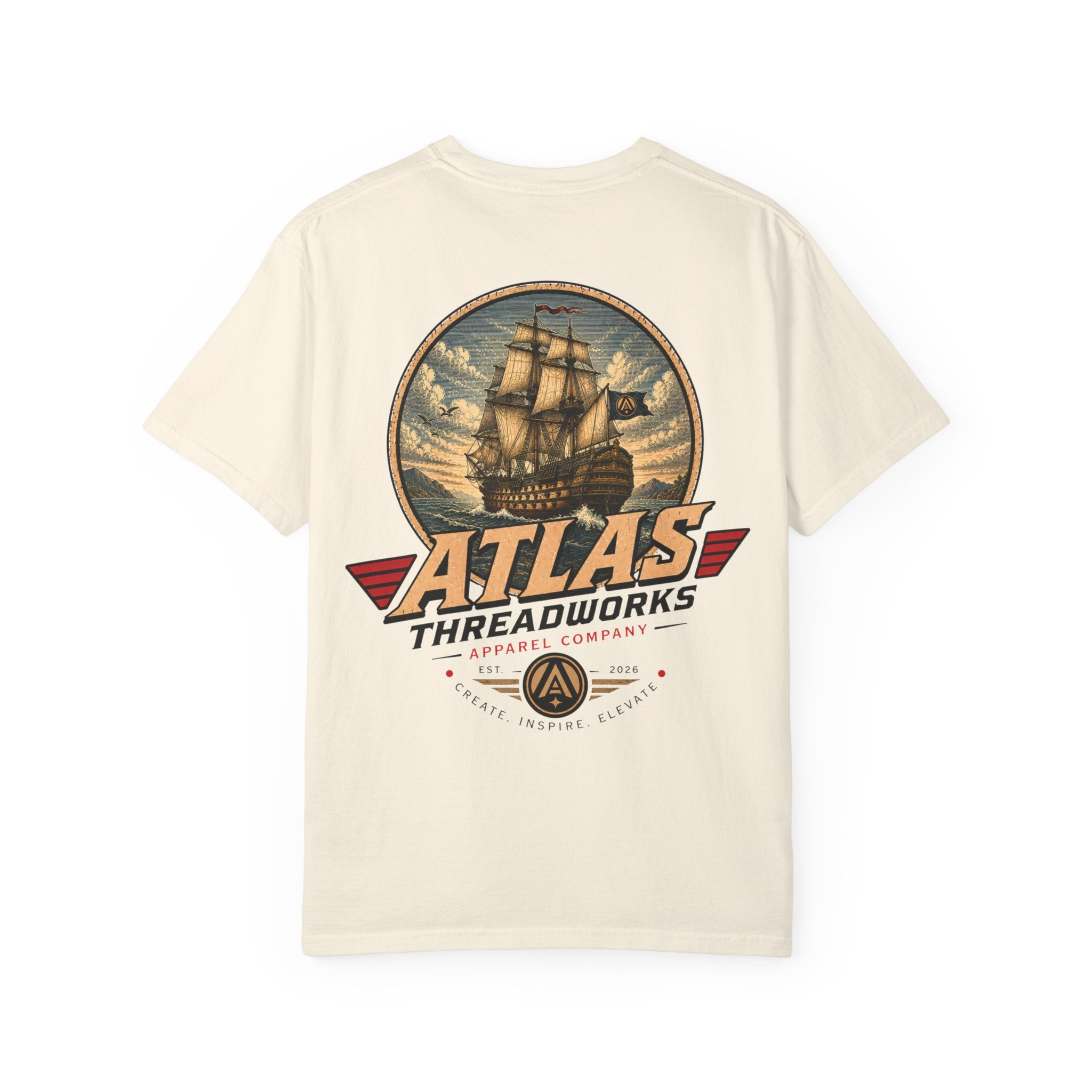 Atlas Threadworks Anchor & Ship T-Shirt — Nautical Vintage Graphic Tee