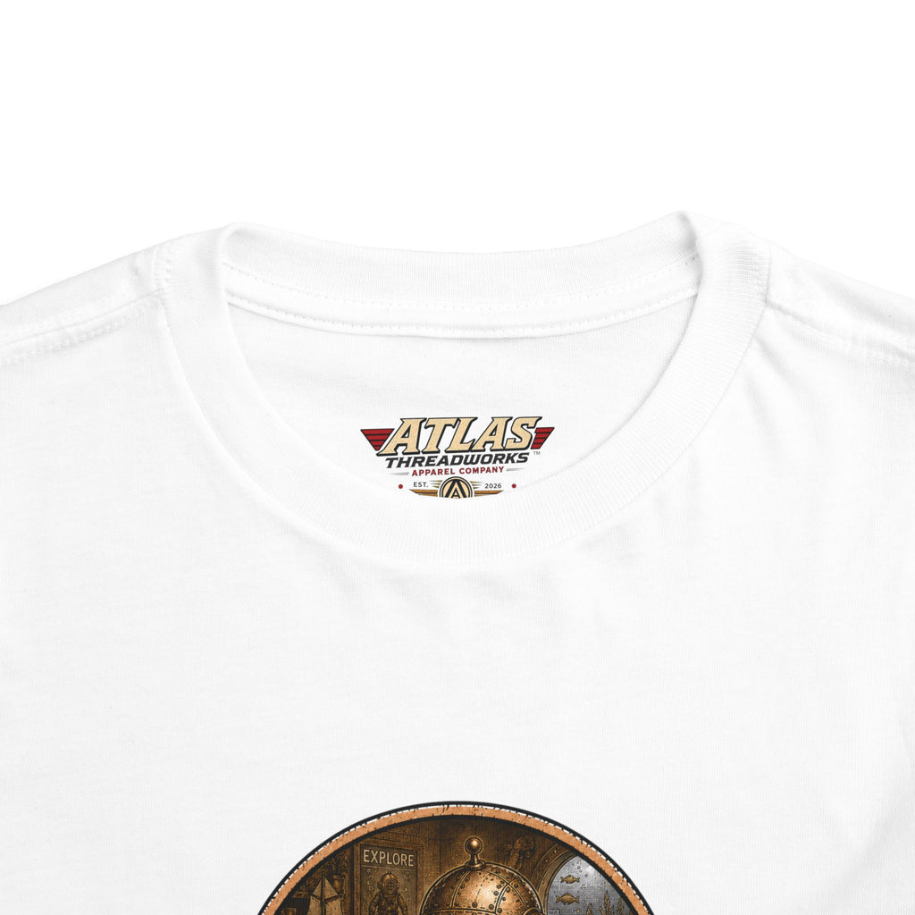 Atlas Threadworks Toddler Tee — Retro Vintage Diving Mechanic Logo