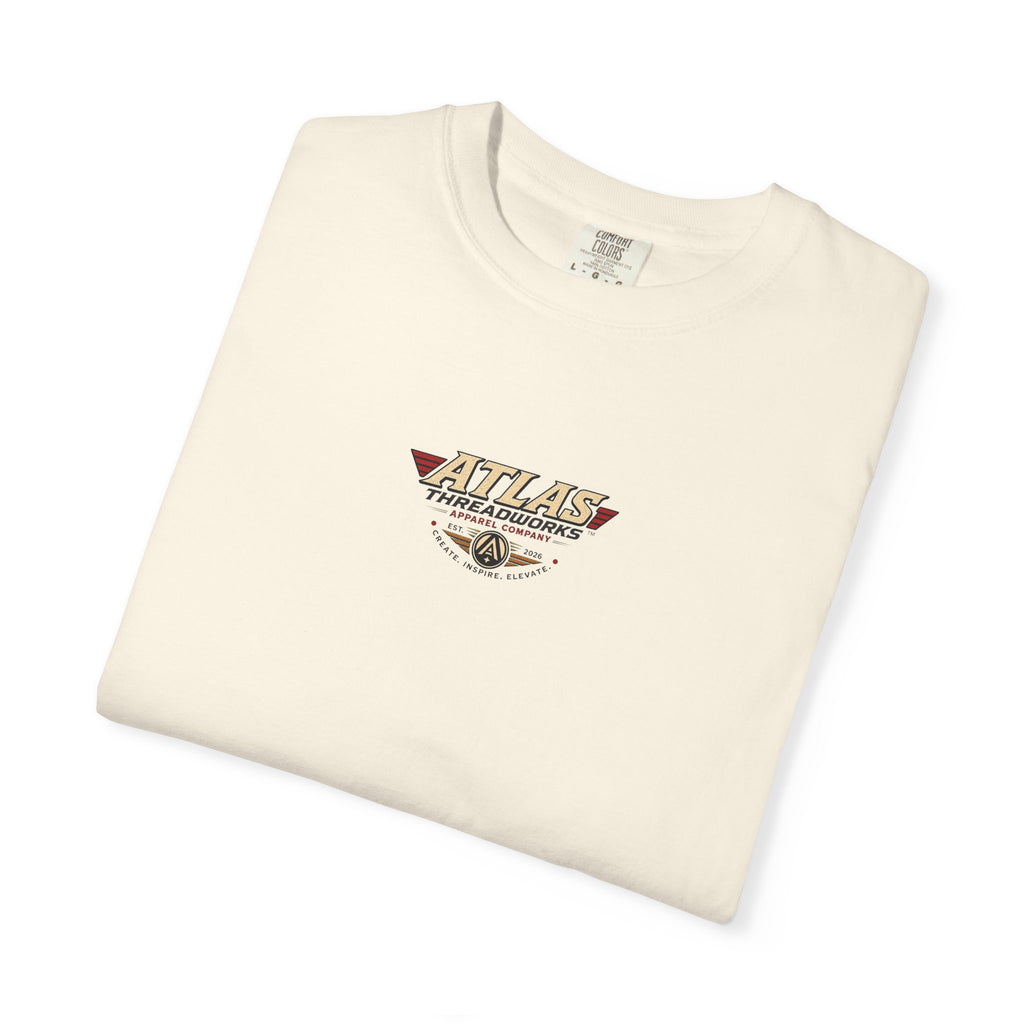 Atlas Threadworks Floral Logo T-Shirt — Vintage Rose Graphic Tee