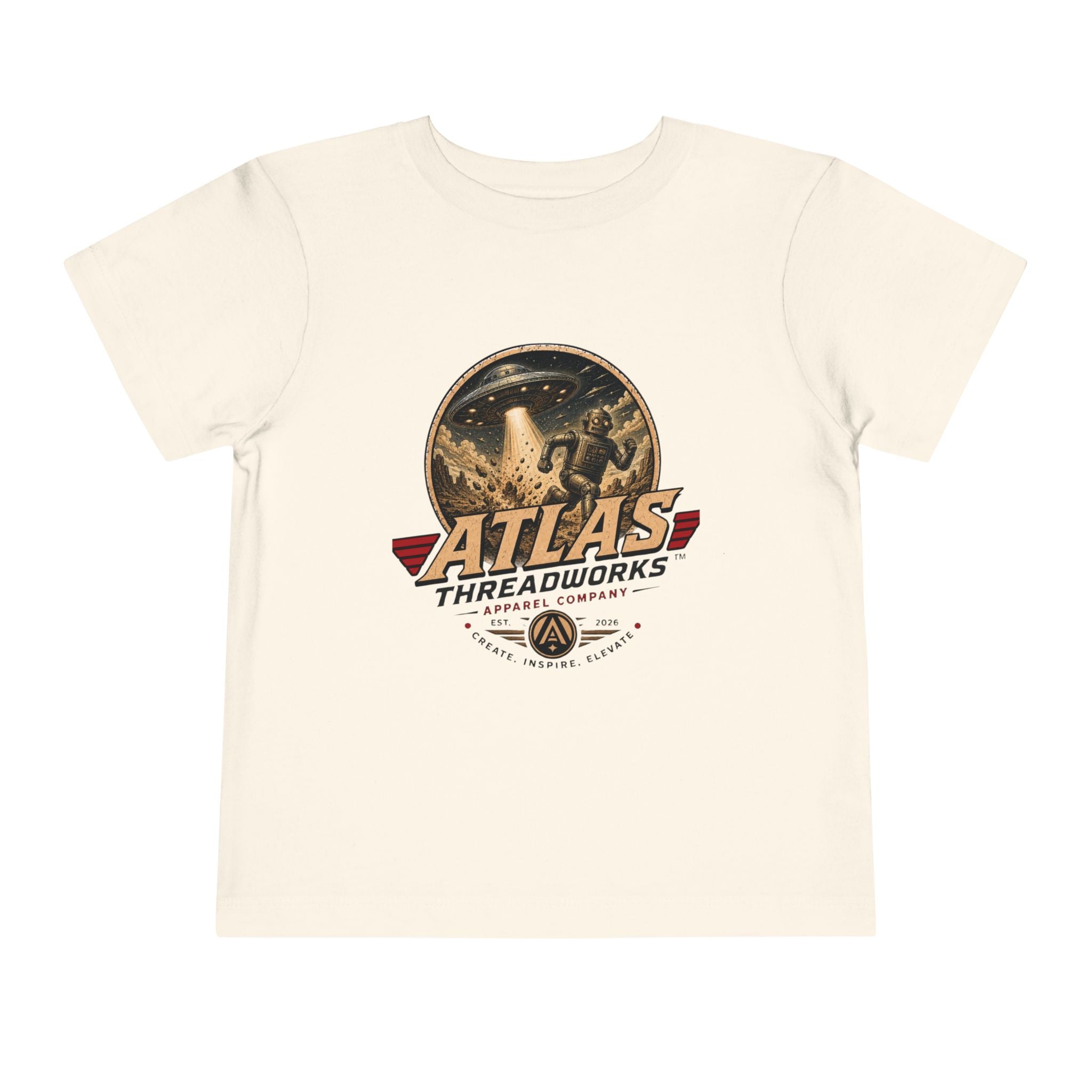 Atlas Threadworks Toddler Tee — Retro Rocket Logo Kids Shirt