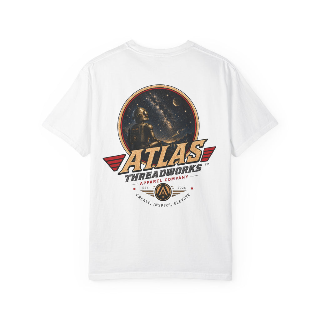 Atlas Threadworks T-Shirt — Vintage Robot and Sky Space Logo Tee