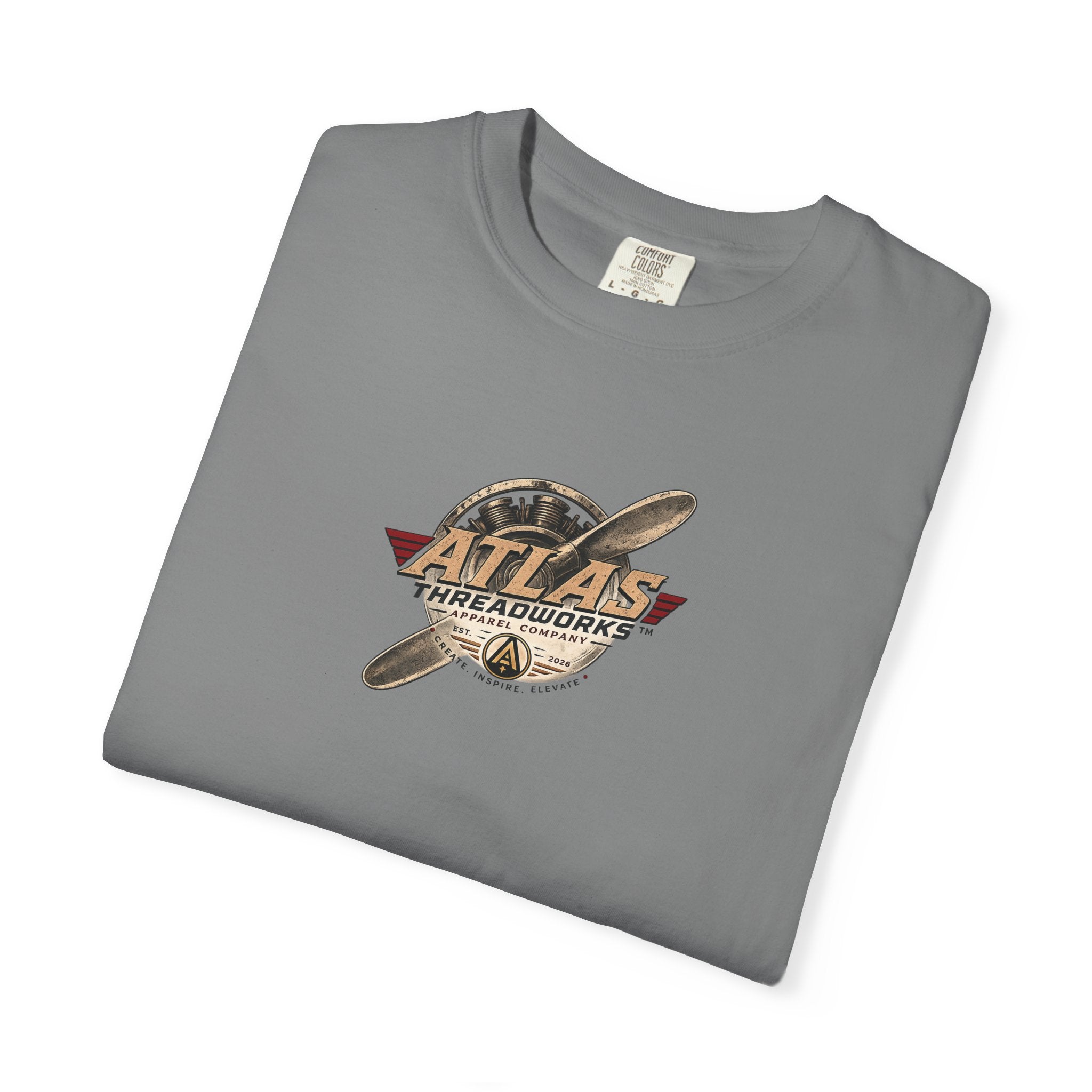 Atlas Threadworks Vintage Airplane T-Shirt — "Born to Fly" Graphic Tee