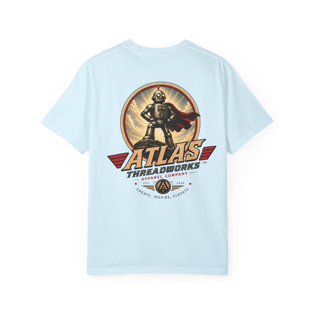 Atlas Threadworks Robot Logo T-Shirt — Vintage Retro Graphic Tee