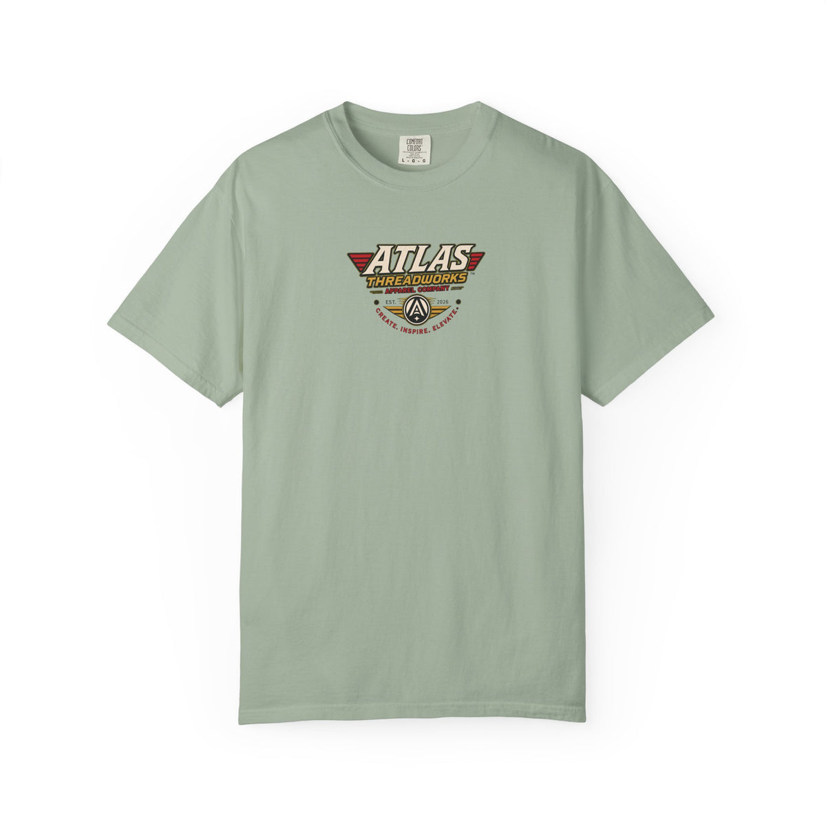 Atlas Threadworks Graphic T-Shirt — Vintage American Flag Atlas Design