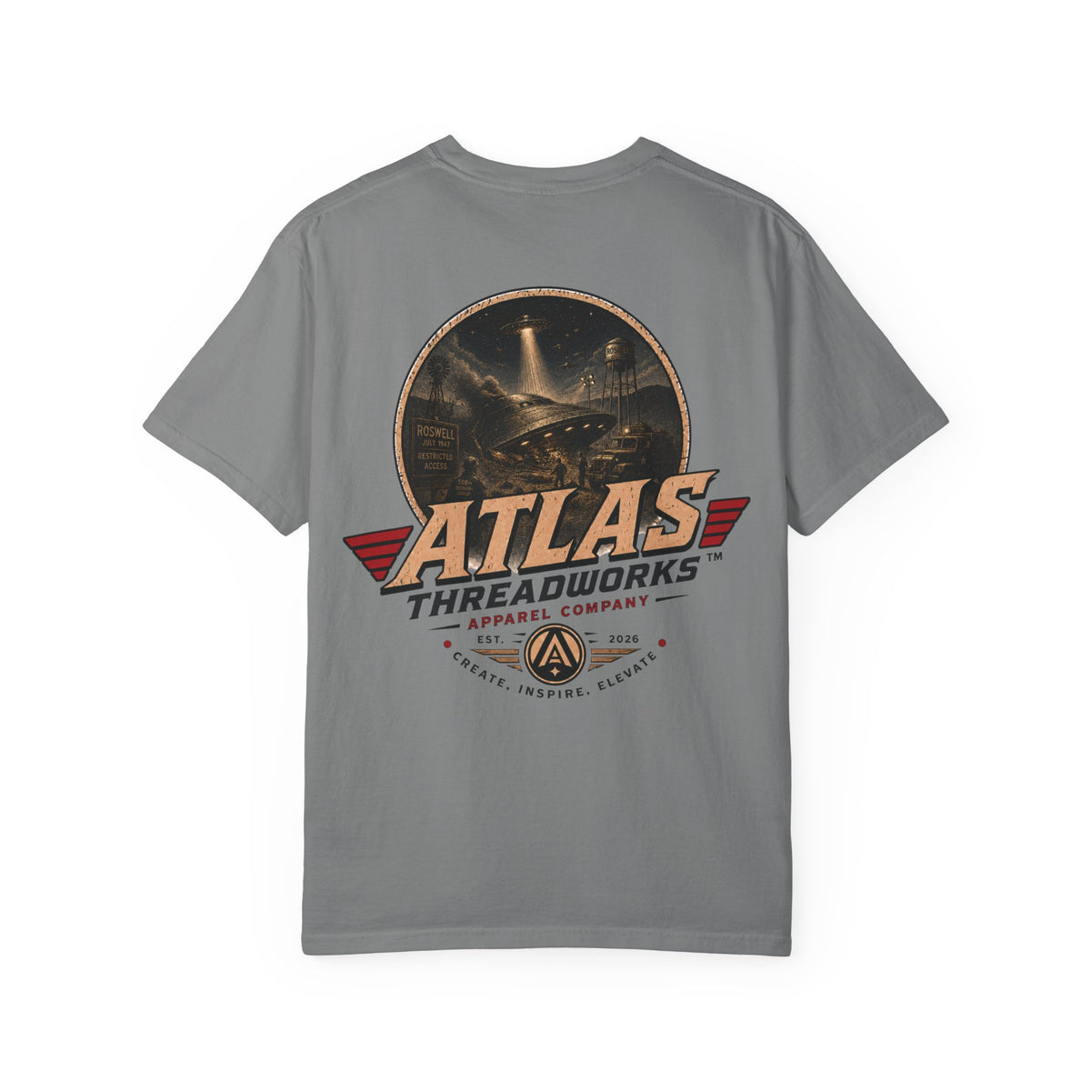 Atlas Threadworks Graphic T-Shirt — Vintage Area 51 UFO Crash