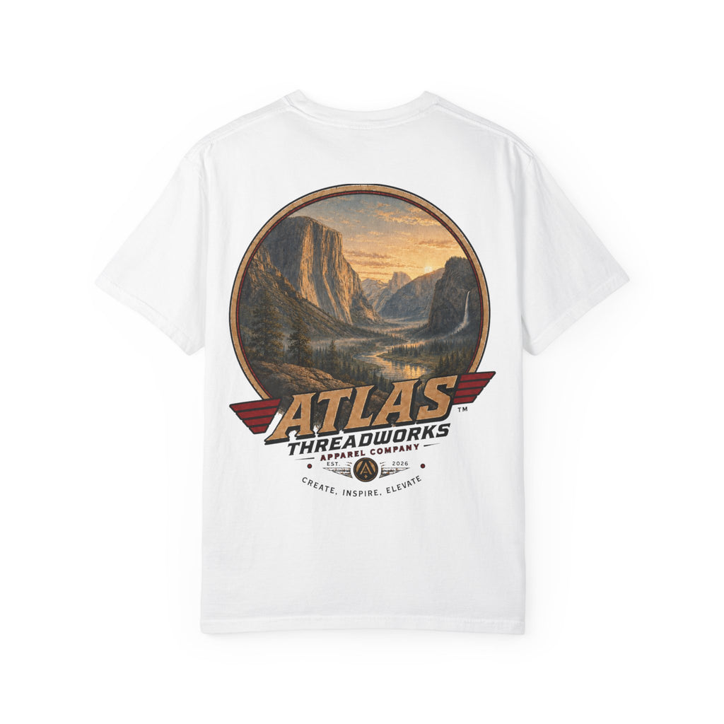 Atlas Threadworks Vintage Yosemite T-Shirt — Scenic Back Graphic