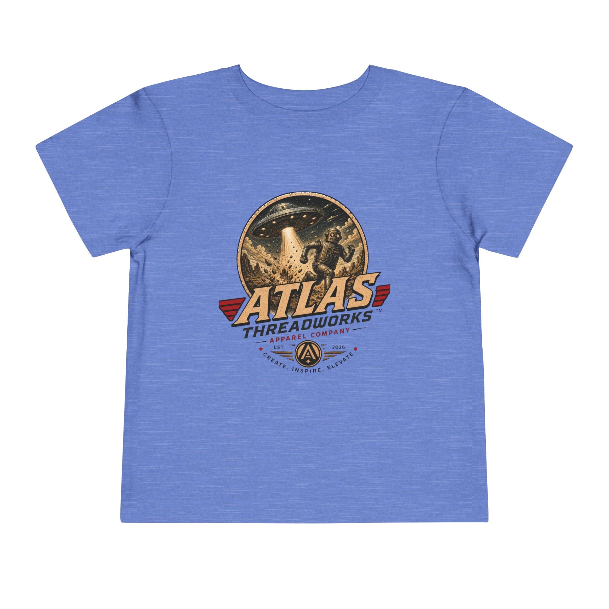 Atlas Threadworks Toddler Tee — Retro Rocket Logo Kids Shirt