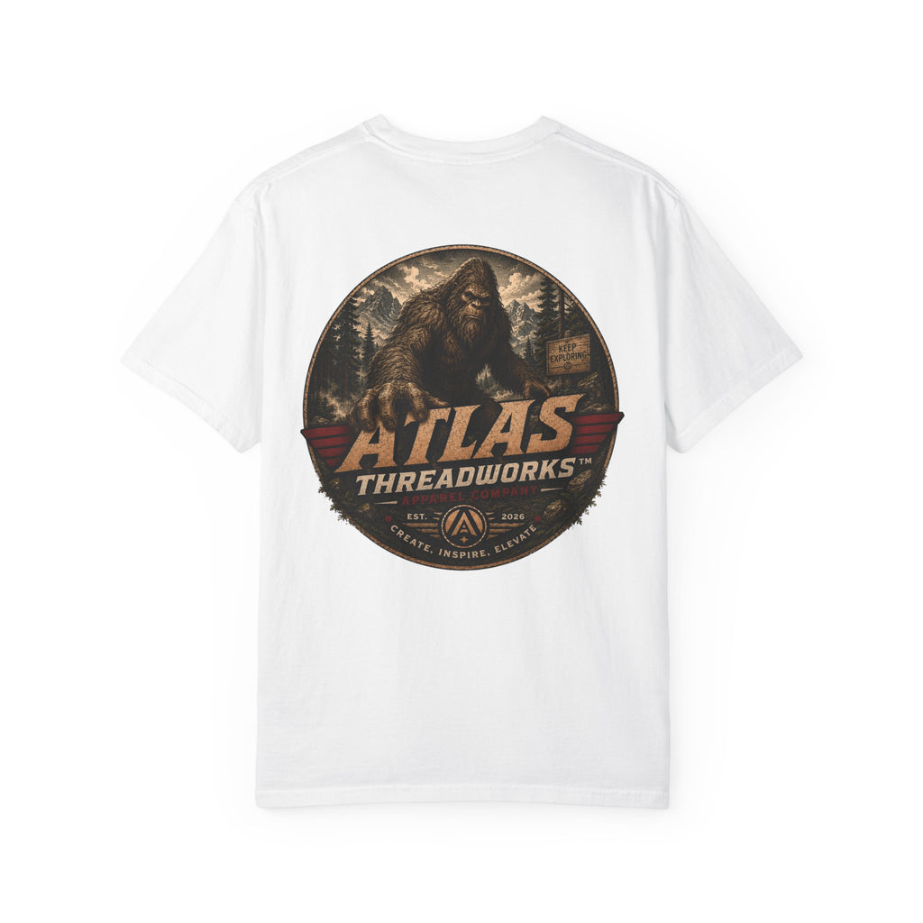 Atlas Threadworks T-Shirt — Retro Outdoor Bigfoot Graphic