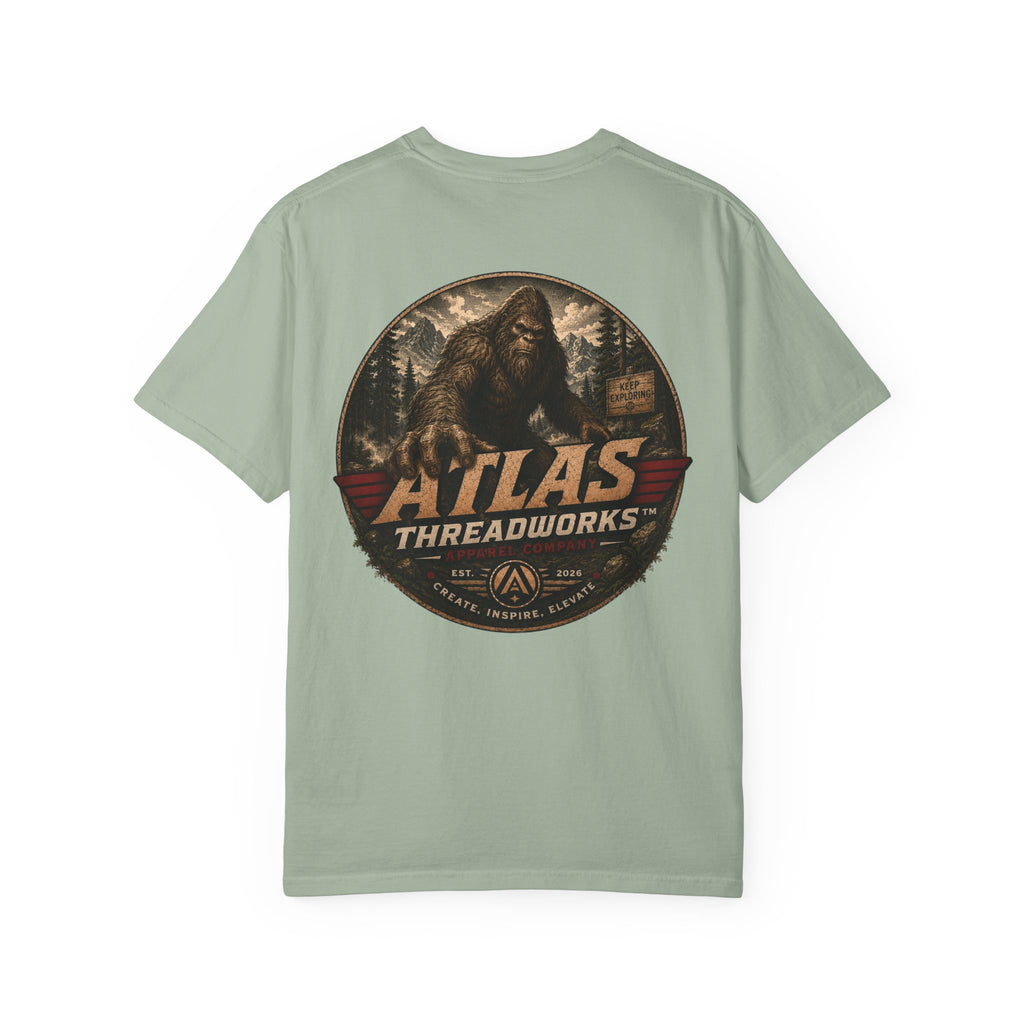 Atlas Threadworks T-Shirt — Retro Outdoor Bigfoot Graphic