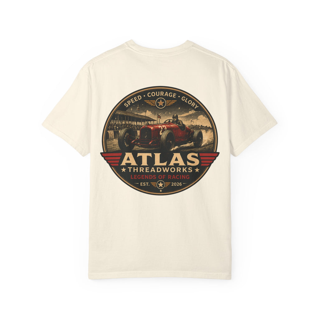 Atlas Threadworks Vintage Racing T-Shirt — 'Speed Courage Glory' Graphic Tee