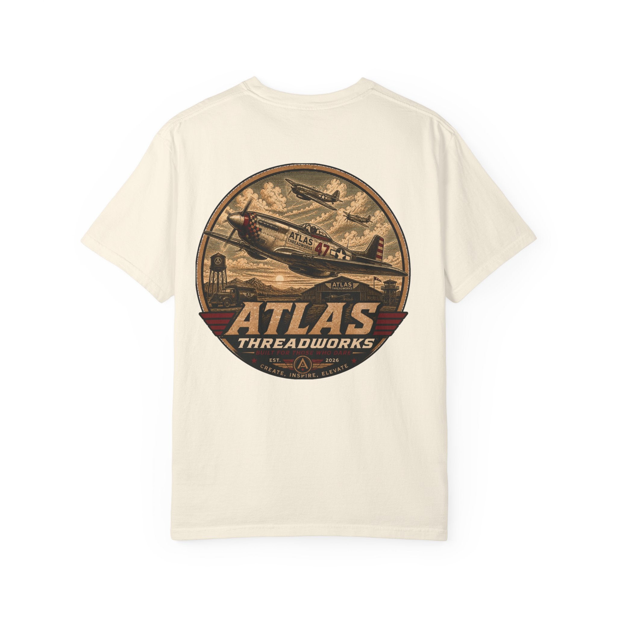 Atlas Threadworks Vintage Airplane T-Shirt — Retro Aviation Graphic Tee