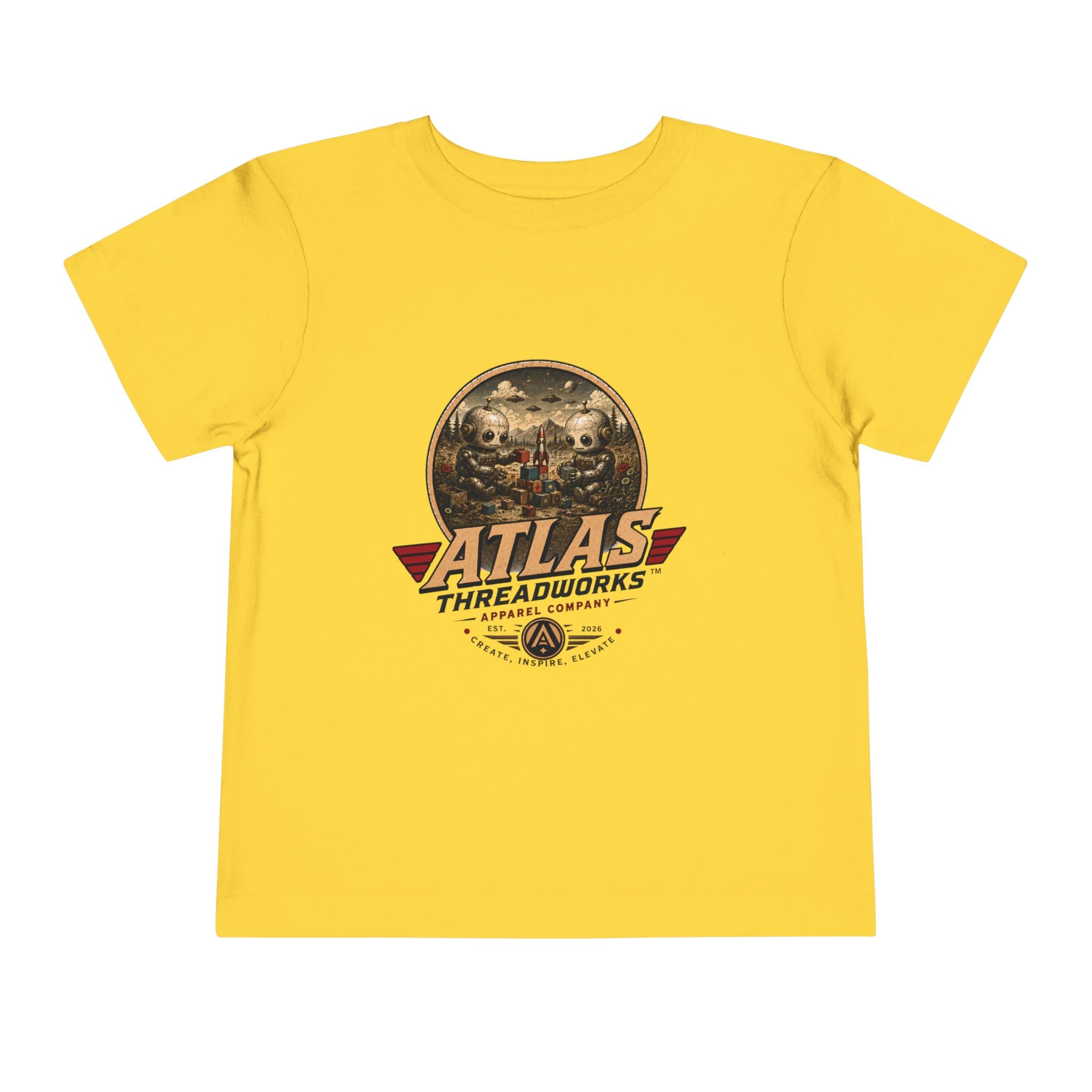 Atlas Threadworks Toddler Tee — Vintage Toddler Robots Logo Shirt