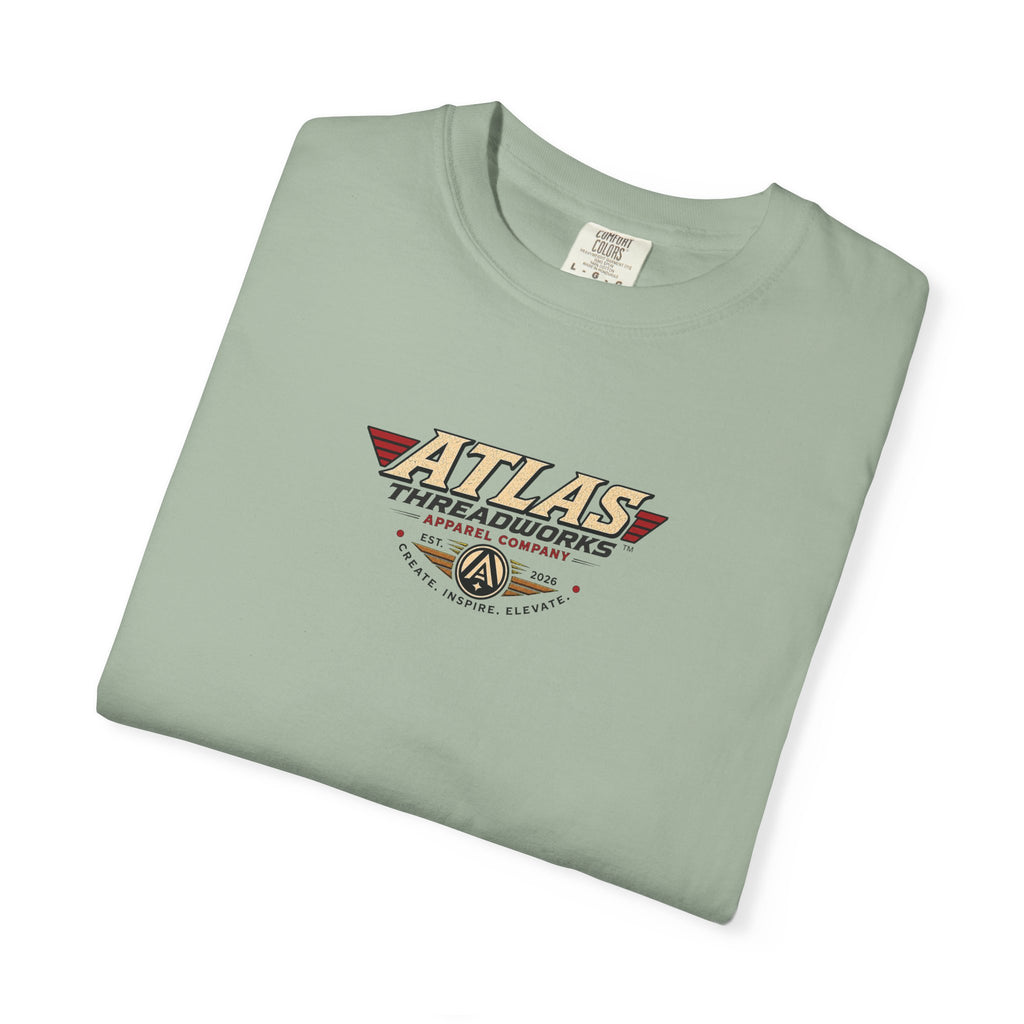 Aviation Graphic T-Shirt — "Atlas Threadworks" Vintage Warplane Design