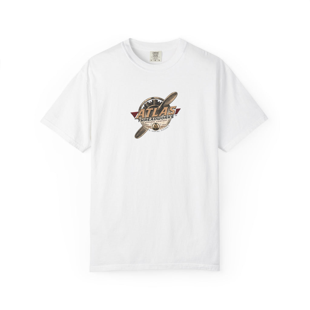 Vintage Biplane T-Shirt — Atlas Threadworks Retro Aviation Graphic Tee
