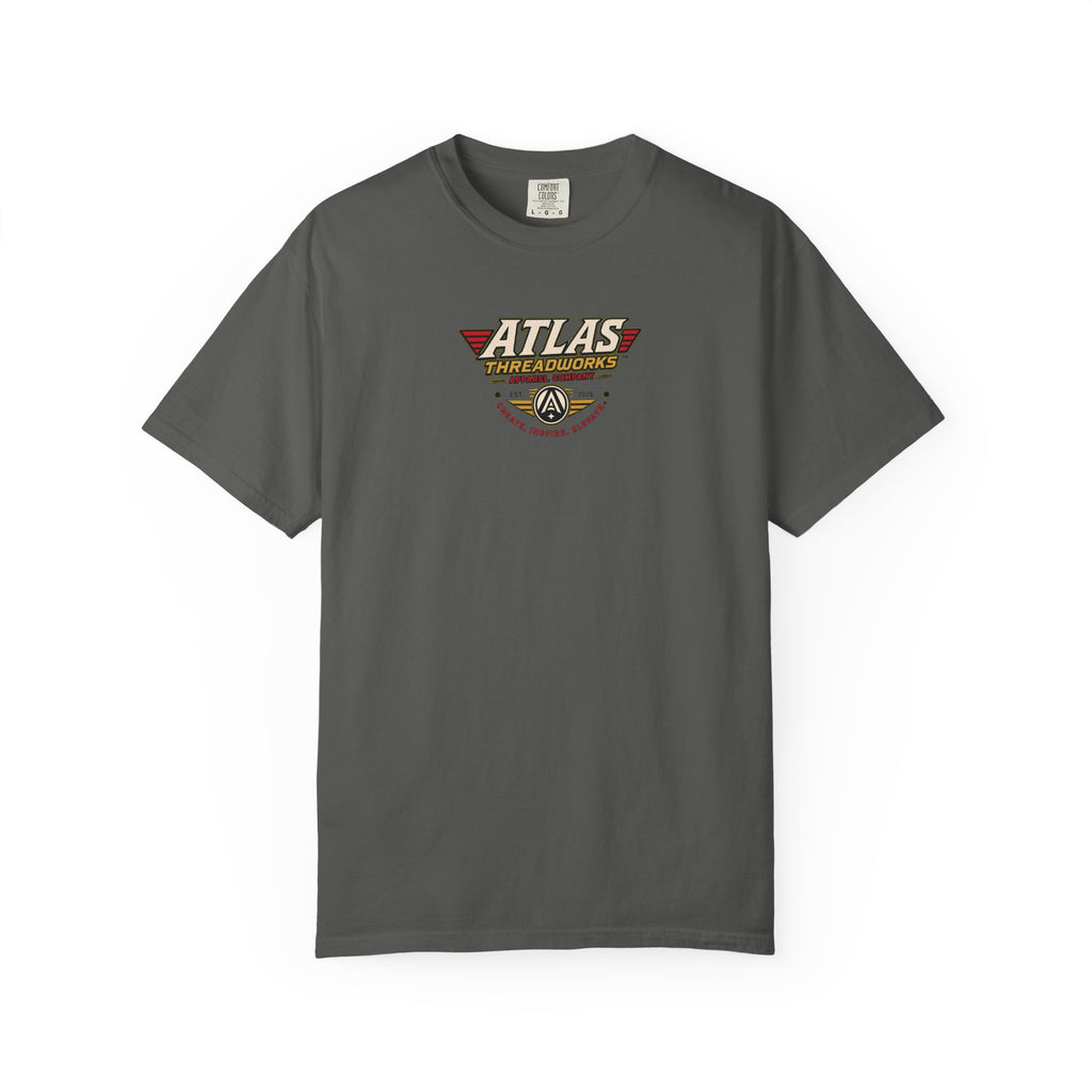 Atlas Threadworks Vintage Logo T‑Shirt Ancient Egypt UFO