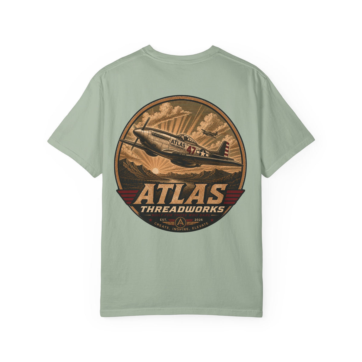 Atlas Threadworks Vintage Airplane T-Shirt — Retro Aviation Graphic Tee
