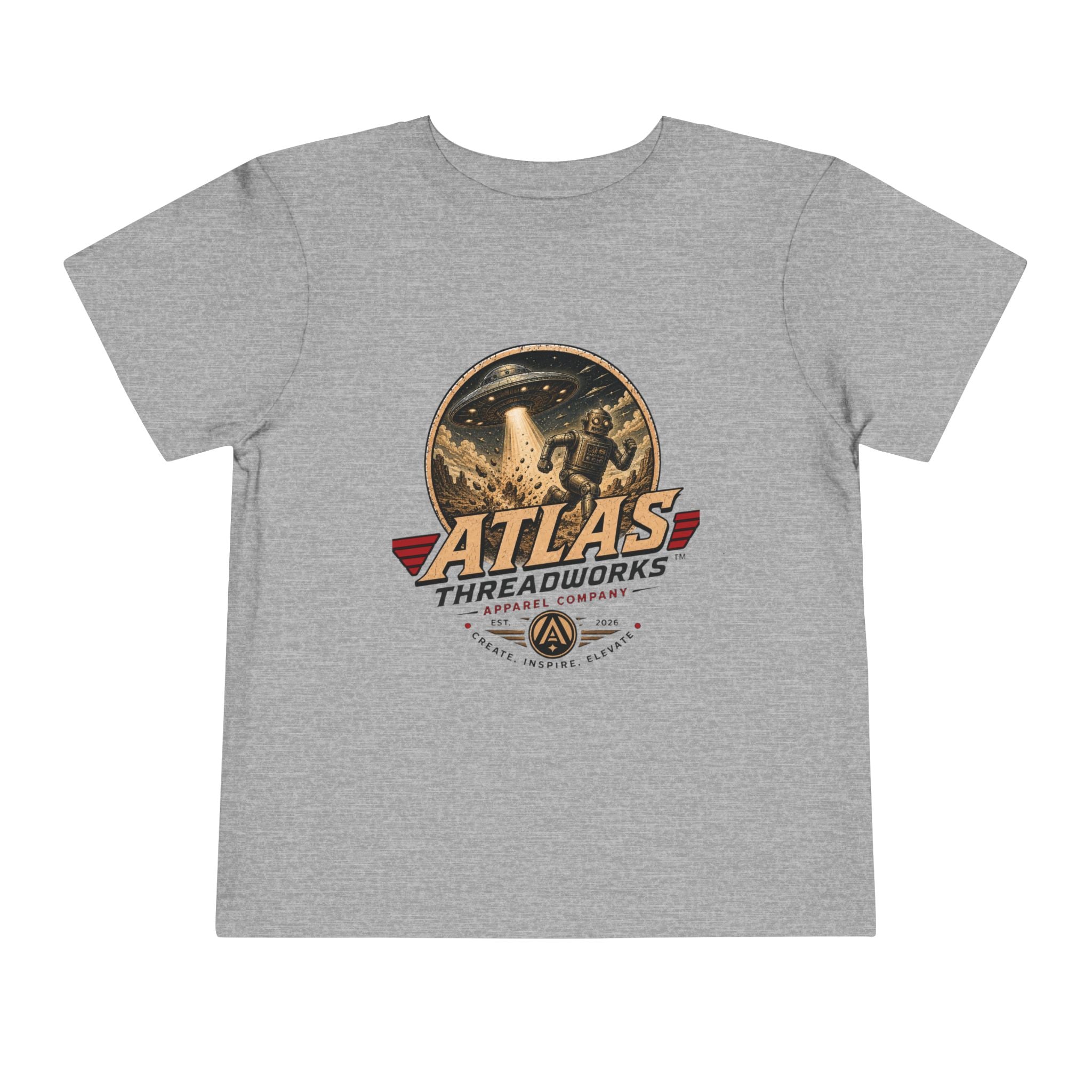 Atlas Threadworks Toddler Tee — Retro Rocket Logo Kids Shirt