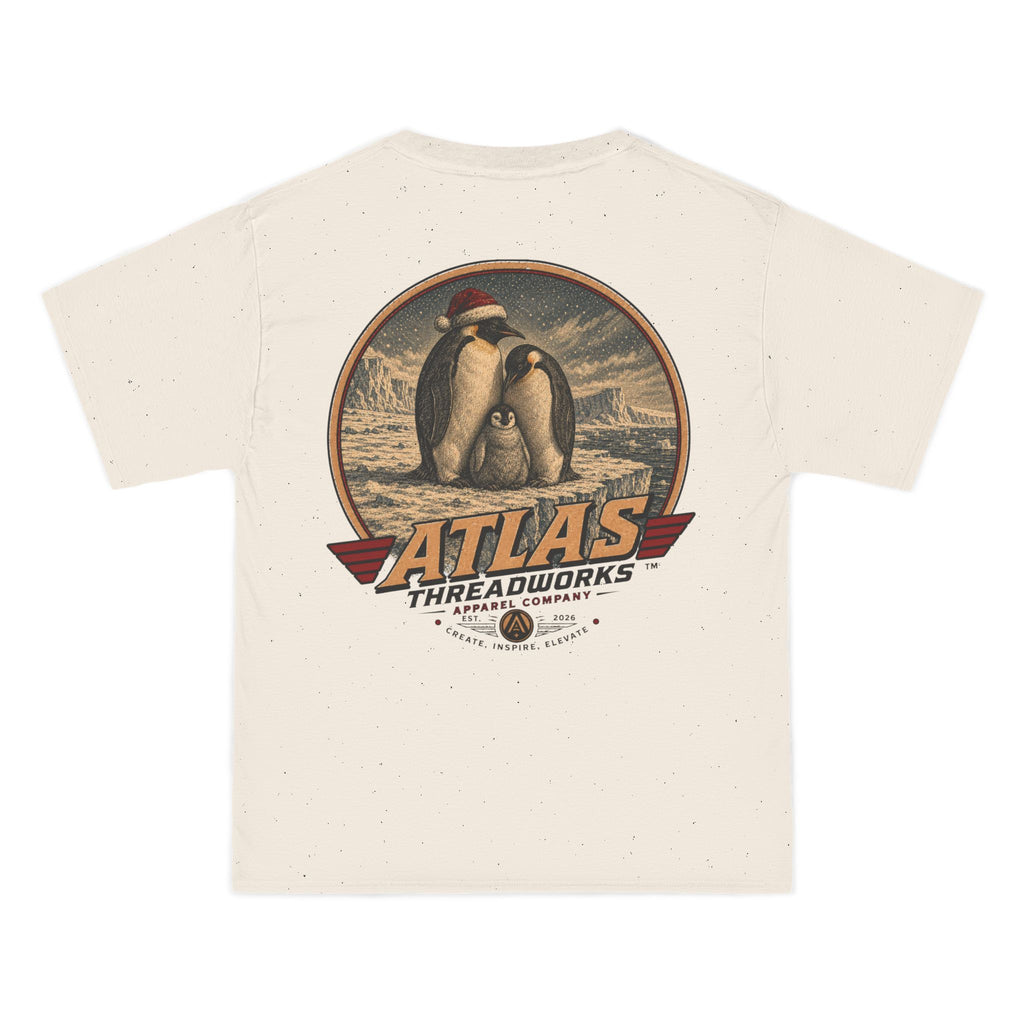 Atlas Threadworks Vintage Christmas Penguin Graphic T-Shirt
