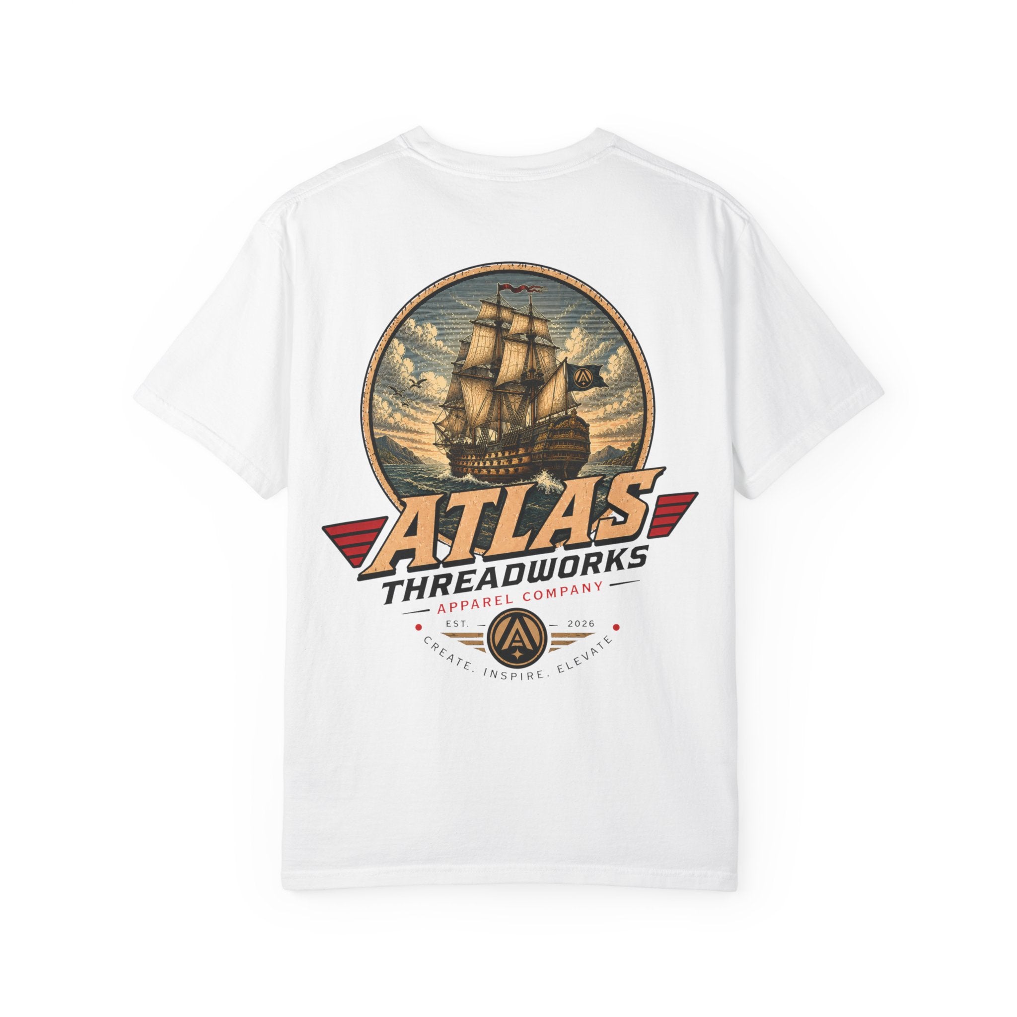 Atlas Threadworks Anchor & Ship T-Shirt — Nautical Vintage Graphic Tee