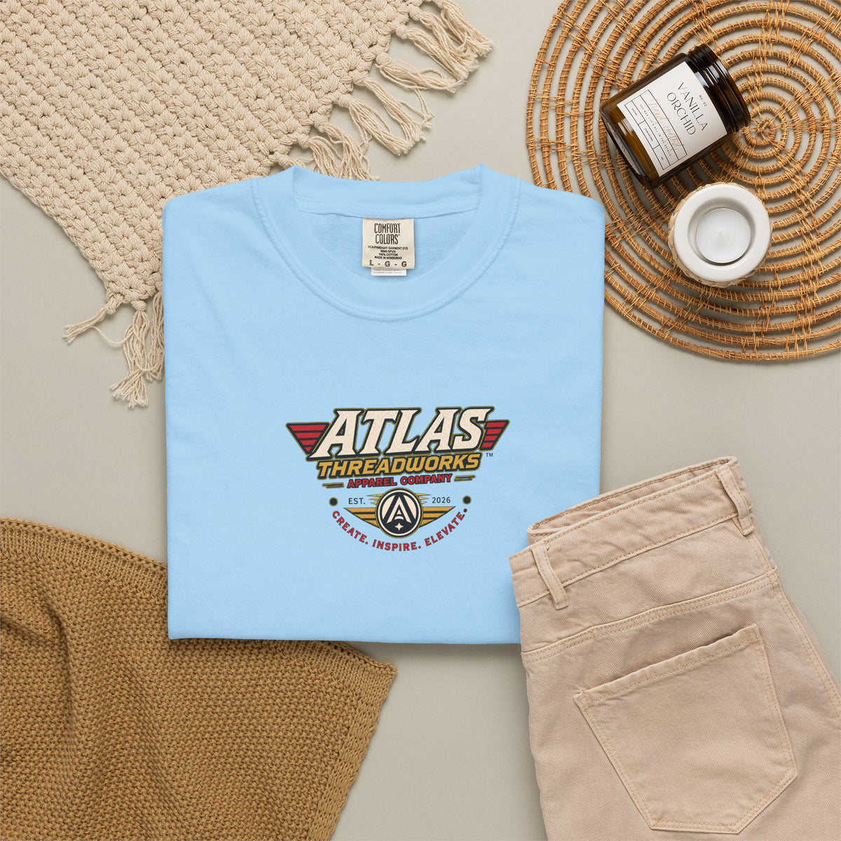 Atlas Threadworks Graphic T-Shirt — Vintage UFO Robot Chase
