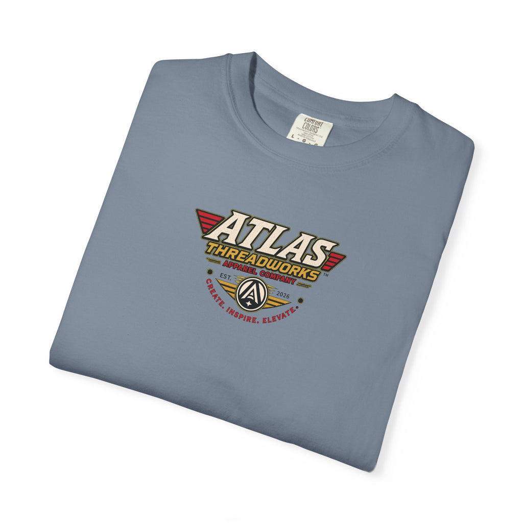 Atlas Threadworks Vintage Logo T‑Shirt Ancient Egypt UFO