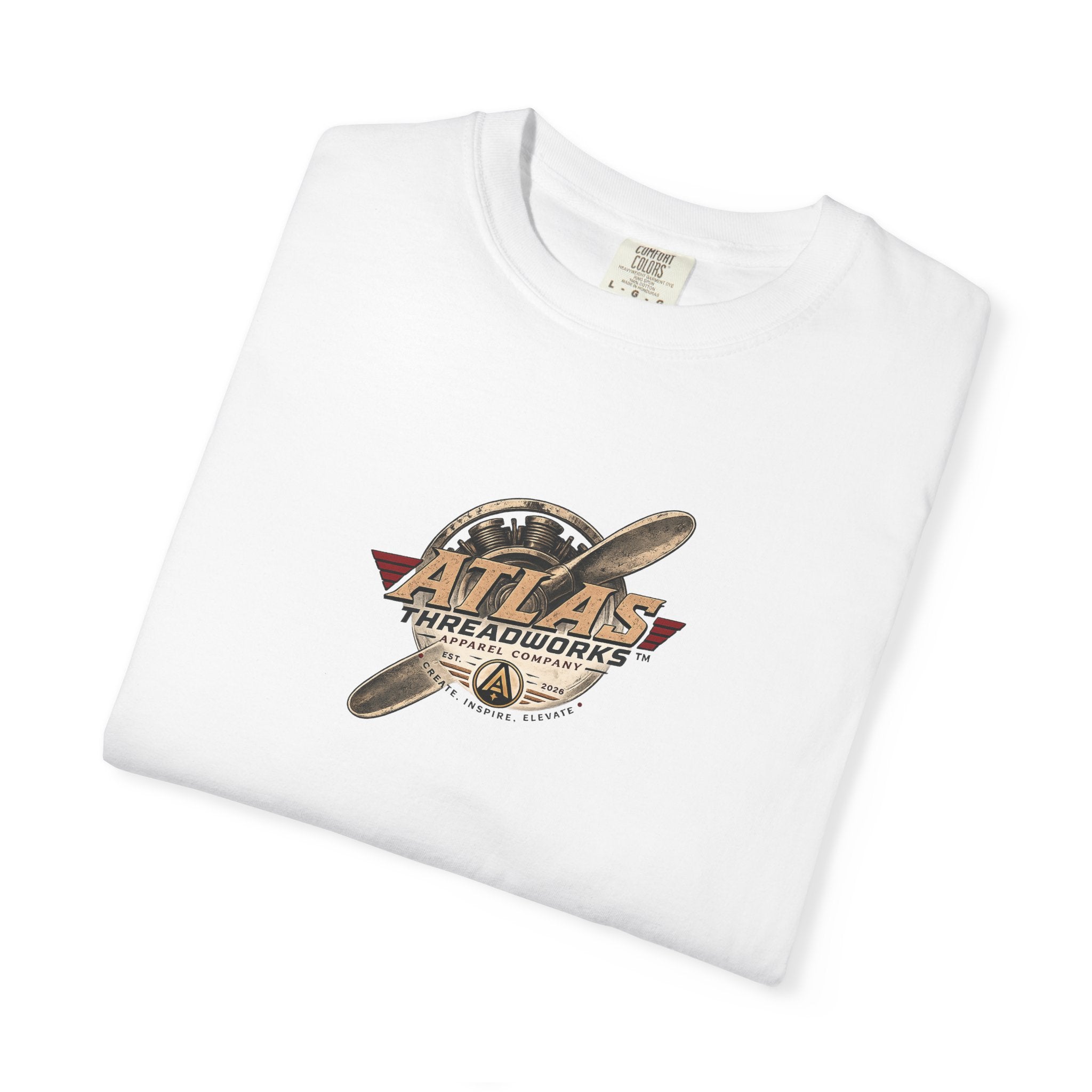 Vintage Biplane T-Shirt — Atlas Threadworks Retro Aviation Graphic Tee