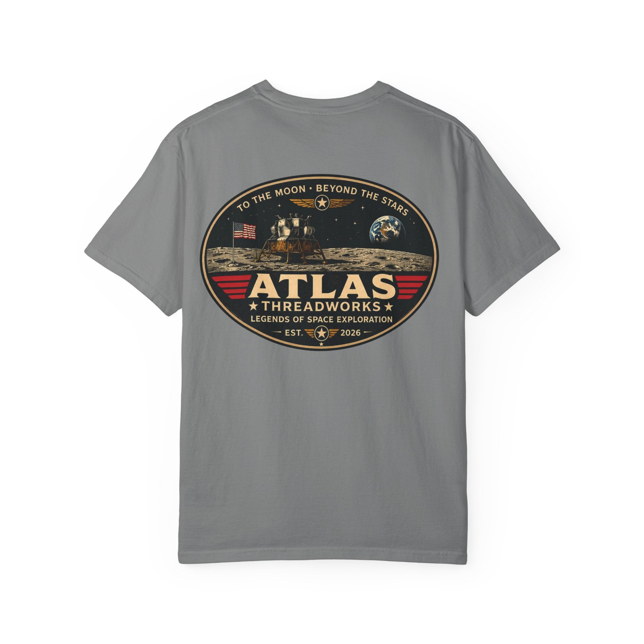 Atlas Threadworks Vintage Space Exploration T-Shirt Moon Landing