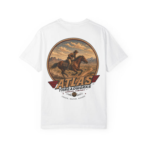Atlas Threadworks Cowboy Graphic T-Shirt — Vintage Western Rider Tee