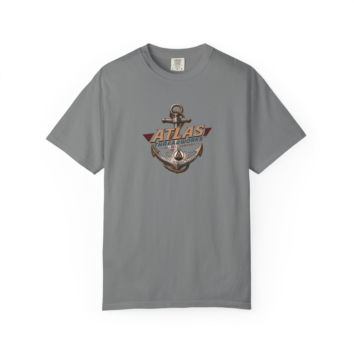 Nautical Anchor T-Shirt — "Atlas Threadworks" Vintage Sailboat Graphic