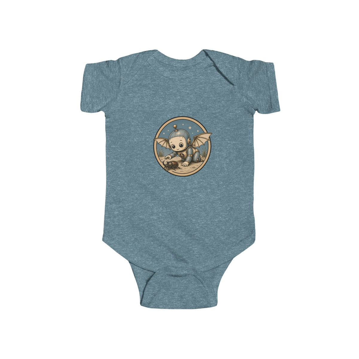 Cute Sloth Baby Bodysuit – Cozy Infant Onesie with Robot Explorer Graphic