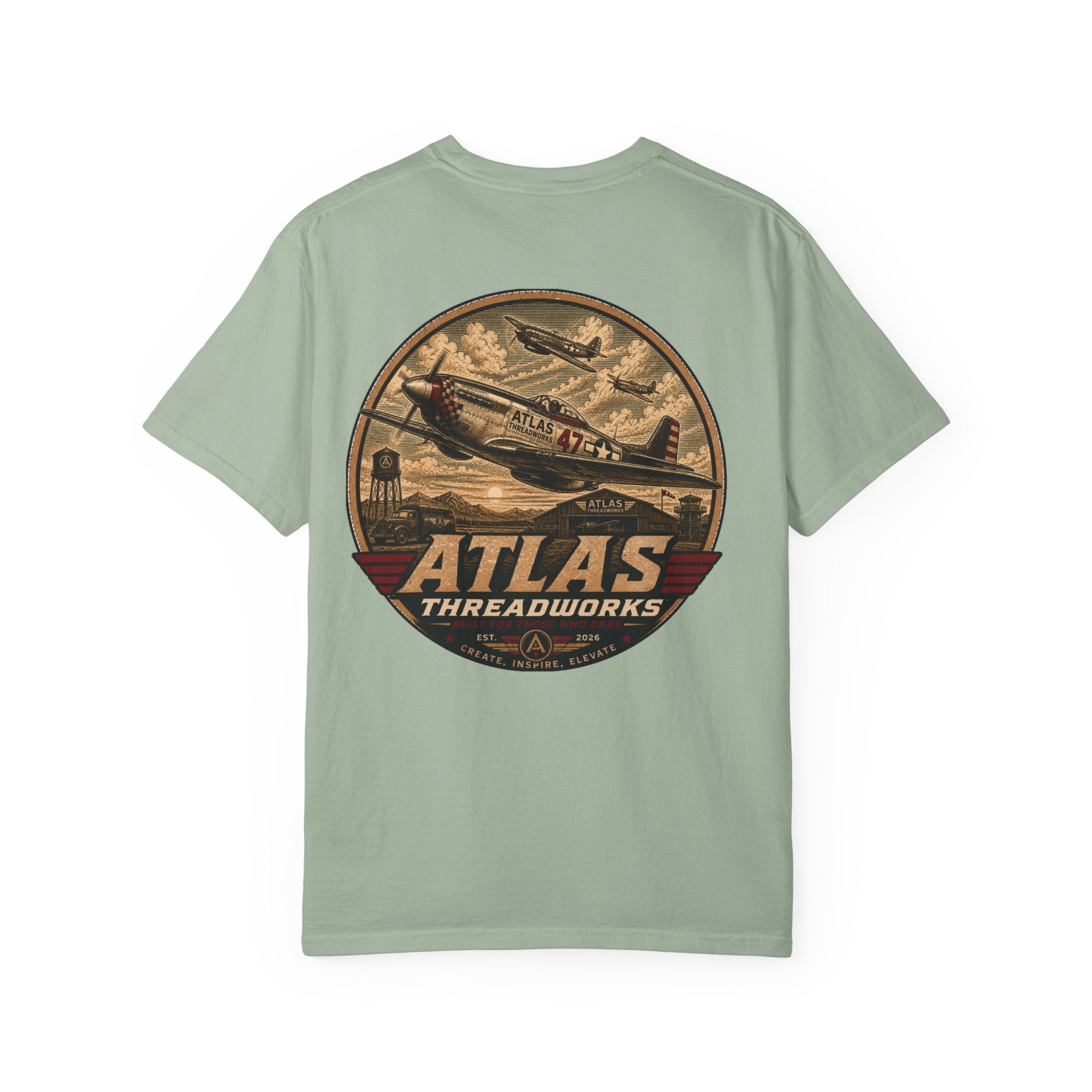 Atlas Threadworks Vintage Airplane T-Shirt — Retro Aviation Graphic Tee