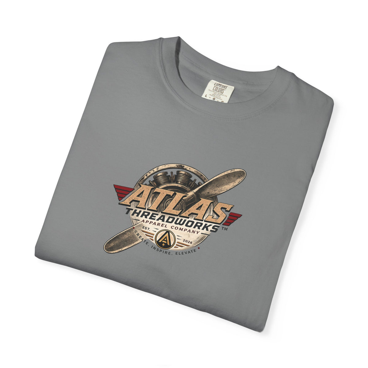 Atlas Threadworks Vintage Airplane T-Shirt — Retro Aviation Graphic Tee