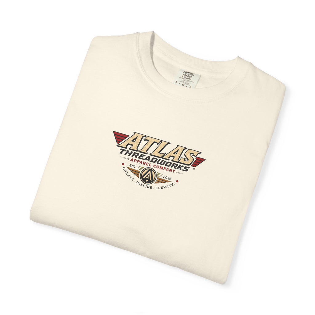 Aviation Graphic T-Shirt — "Atlas Threadworks" Vintage Warplane Design