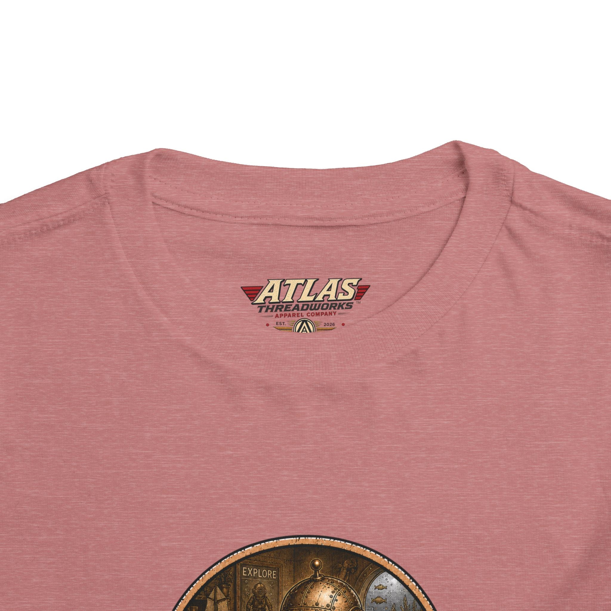 Atlas Threadworks Toddler Tee — Retro Vintage Diving Mechanic Logo