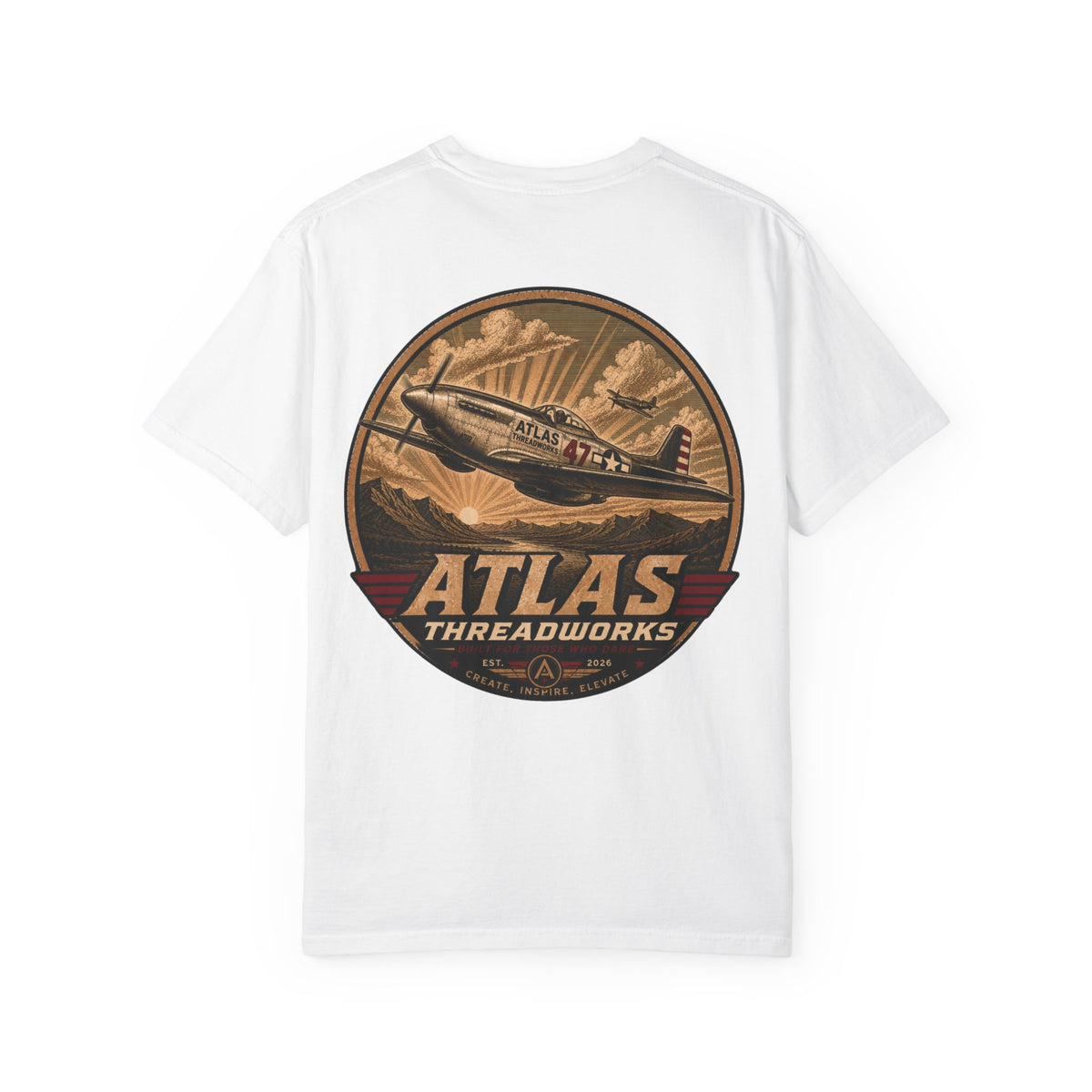 Atlas Threadworks Vintage Airplane T-Shirt — Retro Aviation Graphic Tee