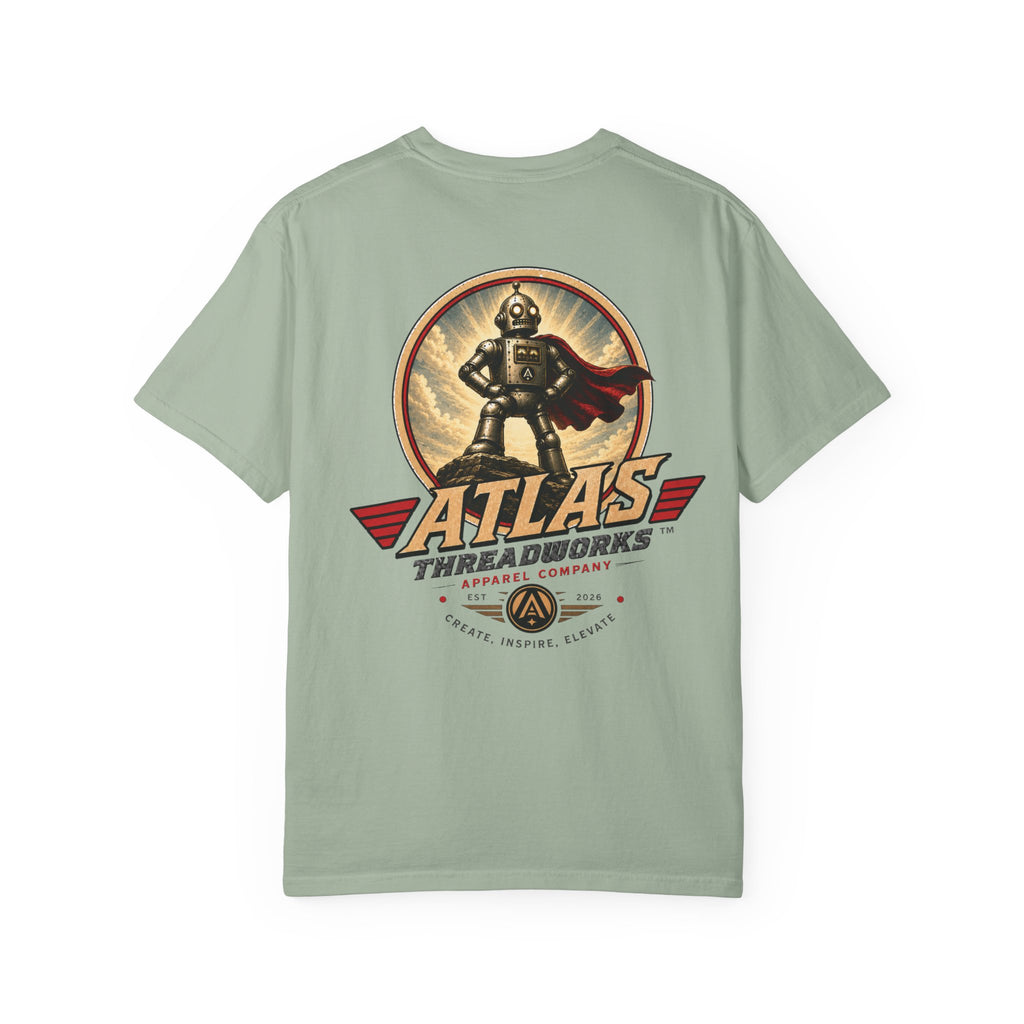 Atlas Threadworks Robot Logo T-Shirt — Vintage Retro Graphic Tee