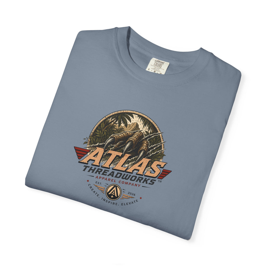 Atlas Threadworks Vintage Dinosaur T-Shirt — 'Atlas Threadworks' Logo Tee